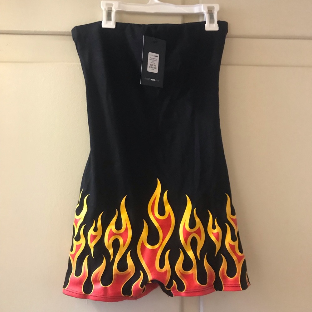 Fashion Nova Flame Romper